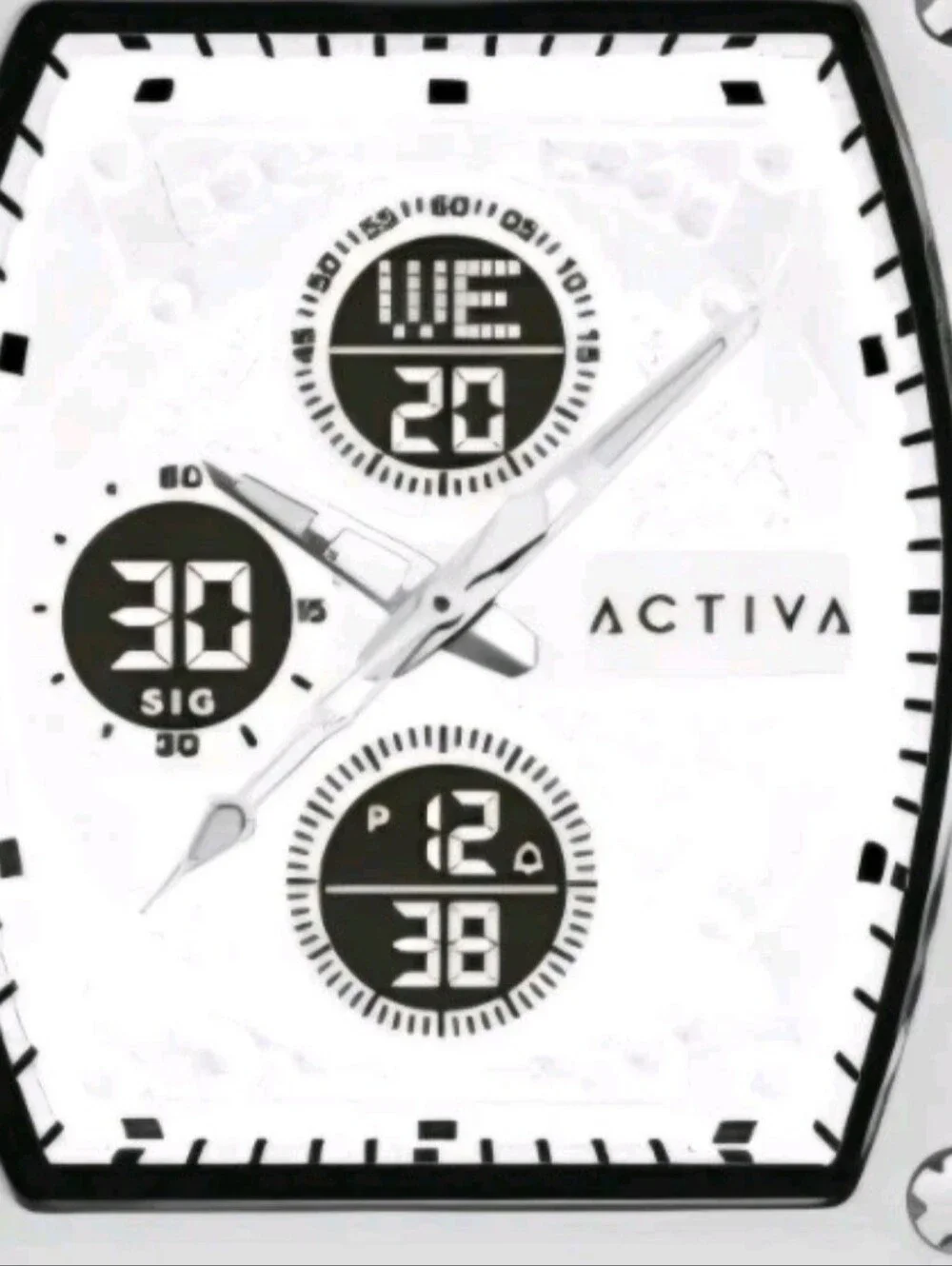 Activa X Invicta Digital Essentials Men's Watch - 42.8mm, White (ACW2605-005)